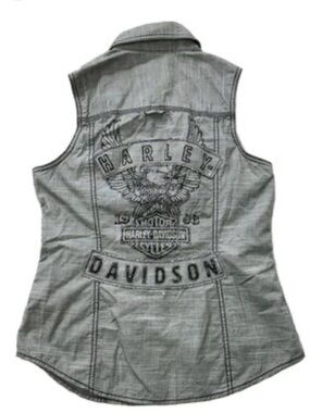 Harley Davidson Size Small snap Button Collard Tank